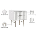 Meridian Modernist White Gloss Night Stand IMAGE 11