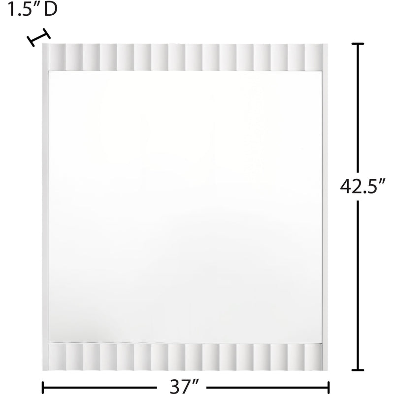 Meridian Modernist White Gloss Mirror IMAGE 6