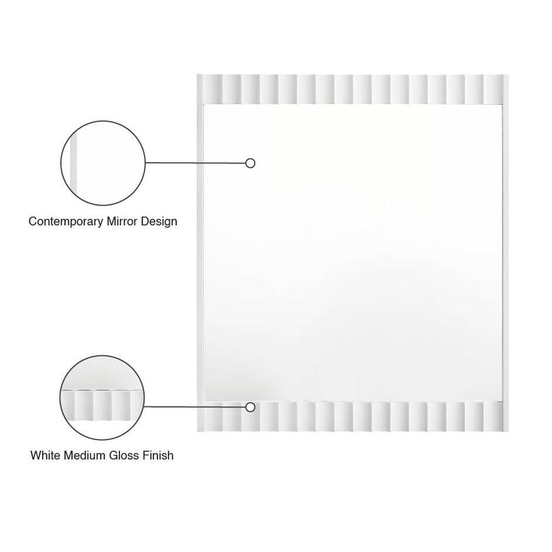 Meridian Modernist White Gloss Mirror IMAGE 7