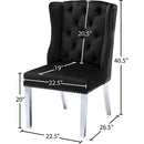 Meridian Suri Black Velvet Dining Chair IMAGE 5