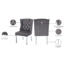 Meridian Suri Grey Velvet Dining Chair IMAGE 6