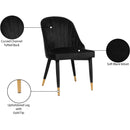 Meridian Belle Black Velvet Dining Chair IMAGE 7