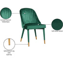 Meridian Belle Green Velvet Dining Chair IMAGE 7