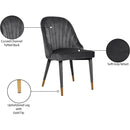 Meridian Belle Grey Velvet Dining Chair IMAGE 7
