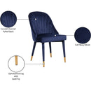 Meridian Belle Navy Velvet Dining Chair IMAGE 7