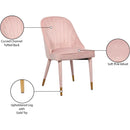Meridian Belle Pink Velvet Dining Chair IMAGE 7