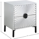 Meridian Glitz Antique Silver Side Table IMAGE 8