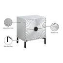 Meridian Glitz Antique Silver Side Table IMAGE 9