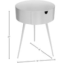 Meridian Bali White Night Stand IMAGE 7
