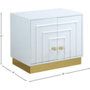 Meridian Cosmopolitan White Lacquer Side Table IMAGE 8