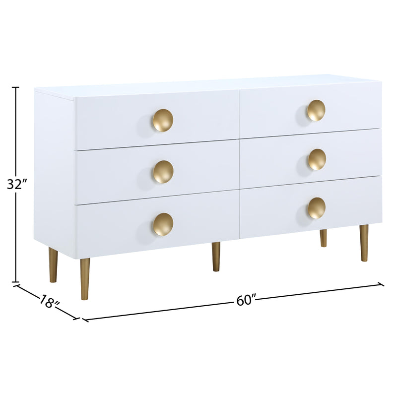 Meridian Zayne White Dresser IMAGE 12