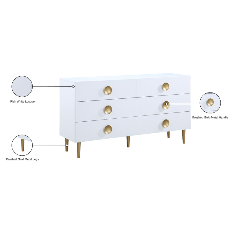 Meridian Zayne White Dresser IMAGE 13
