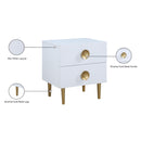 Meridian Zayne White Night Stand IMAGE 11