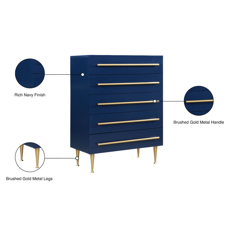Meridian Marisol Navy Chest IMAGE 11