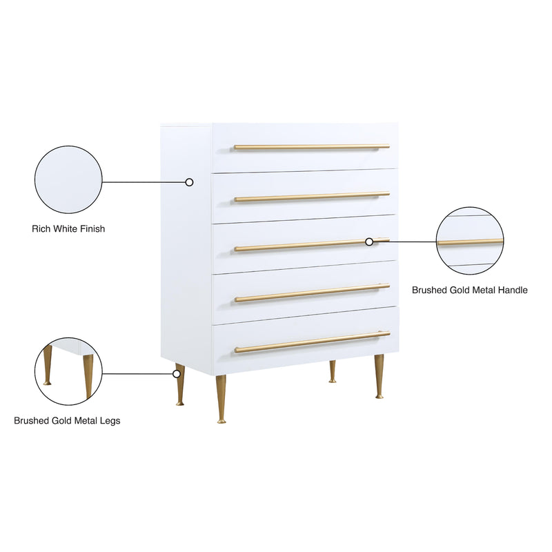 Meridian Marisol White Chest IMAGE 11