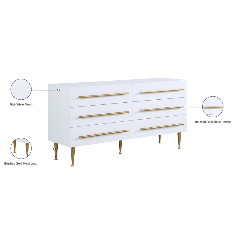 Meridian Marisol White Dresser IMAGE 13