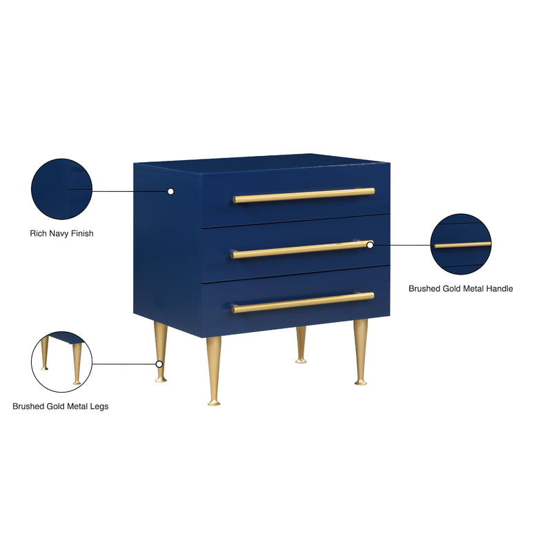 Meridian Marisol Navy Night Stand IMAGE 11