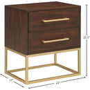 Meridian Maxine Brown Night Stand IMAGE 10