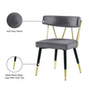Meridian Rheingold Grey Velvet Dining Chair IMAGE 8