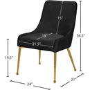 Meridian Ace Black Velvet Dining Chair IMAGE 7