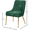 Meridian Ace Green Velvet Dining Chair IMAGE 7