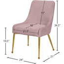 Meridian Ace Pink Velvet Dining Chair IMAGE 7