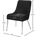 Meridian Ace Black Velvet Dining Chair IMAGE 7