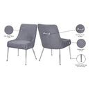 Meridian Ace Grey Velvet Dining Chair IMAGE 8