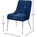 Meridian Ace Navy Velvet Dining Chair IMAGE 7
