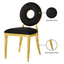 Meridian Carousel Black Velvet Dining Chair IMAGE 8