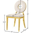 Meridian Carousel Cream Velvet Dining Chair IMAGE 7