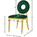 Meridian Carousel Green Velvet Dining Chair IMAGE 7
