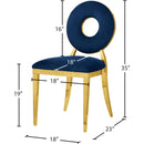 Meridian Carousel Navy Velvet Dining Chair IMAGE 7