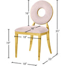 Meridian Carousel Pink Velvet Dining Chair IMAGE 7