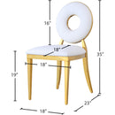 Meridian Carousel White Vegan Leather Dining Chair IMAGE 7