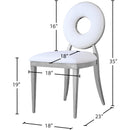 Meridian Carousel White Vegan Leather Dining Chair IMAGE 7