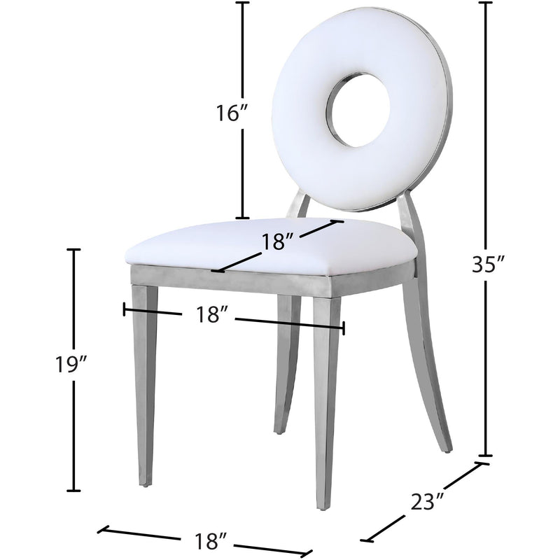 Meridian Carousel White Vegan Leather Dining Chair IMAGE 7
