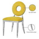 Meridian Carousel Yellow Velvet Dining Chair IMAGE 8