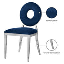 Meridian Carousel Navy Velvet Dining Chair IMAGE 8