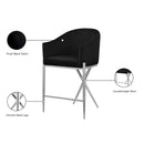 Meridian Xavier Black Velvet Counter Stool IMAGE 8