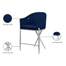 Meridian Xavier Navy Velvet Counter Stool IMAGE 8