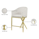 Meridian Xavier Cream Velvet Counter Stool IMAGE 8