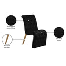 Meridian Curve Black Velvet Dining Chair IMAGE 8