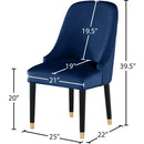 Meridian Omni Navy Velvet Dining Chair IMAGE 7