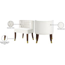 Meridian Perry Cream Velvet Dining Chair IMAGE 8
