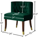 Meridian Perry Green Velvet Dining Chair IMAGE 7