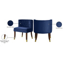 Meridian Perry Navy Velvet Dining Chair IMAGE 8