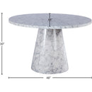 Meridian Omni White Faux Marble Dining Table IMAGE 6