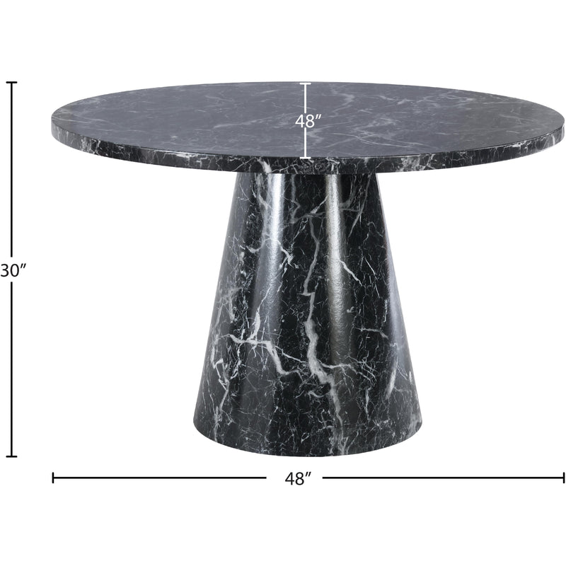 Meridian Omni Black Faux Marble Dining Table IMAGE 6