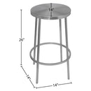 Meridian Tyson Silver Iron Counter Stool IMAGE 6